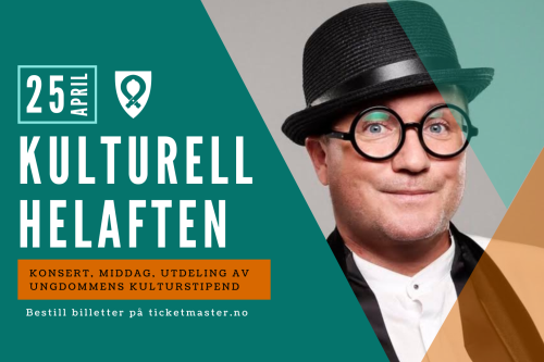 Plakat som beskriver Kulturell Helaften med Per Sundnes.